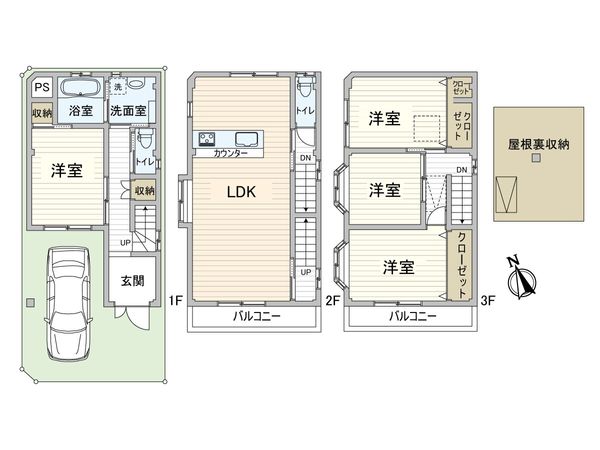 東淀川区下新庄4丁目 間取図(平面図) 東淀川区下新庄4丁目 間取図(平面図)