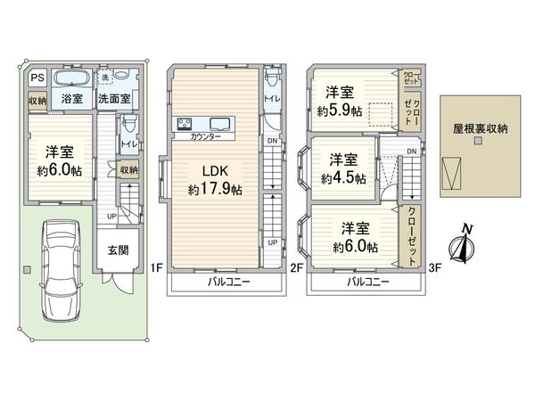 東淀川区下新庄4丁目 間取図(平面図)
