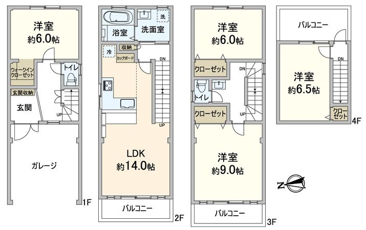 北区池田町 戸建 間取図(平面図)