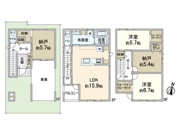 大阪市東淀川区瑞光1丁目 B号地 間取図(平面図) 大阪市東淀川区瑞光1丁目 B号地 間取図(平面図)
