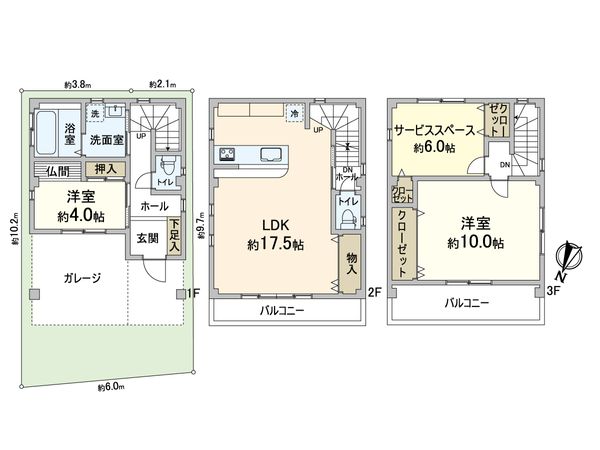 淀川区木川西三丁目 戸建 間取図(平面図) 淀川区木川西三丁目 戸建 間取図(平面図)