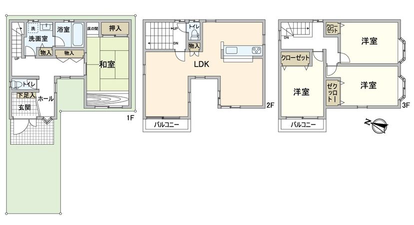 東淀川区下新庄4丁目 間取図(平面図) 東淀川区下新庄4丁目 間取図(平面図)
