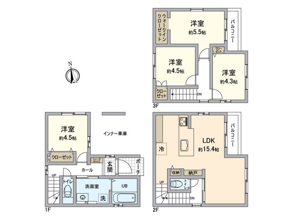 大阪市東淀川区柴島2丁目 1号地 間取図(平面図) 大阪市東淀川区柴島2丁目 1号地 間取図(平面図)