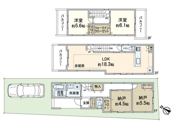 東淀川区相川2丁目 間取図(平面図) 東淀川区相川2丁目 間取図(平面図)
