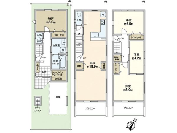 東淀川区豊里4丁目 新築戸建 間取図(平面図) 東淀川区豊里4丁目 新築戸建 間取図(平面図)