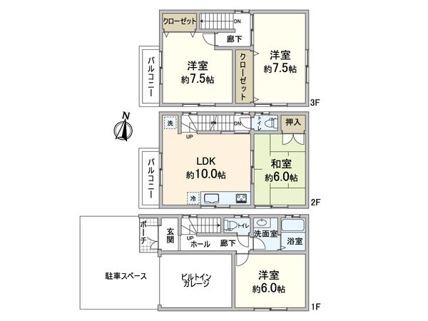 淀川区西三国1丁目戸建 間取図(平面図)