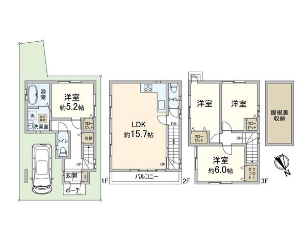 淀川区新高5丁目 戸建 間取図(平面図) 淀川区新高5丁目 戸建 間取図(平面図)
