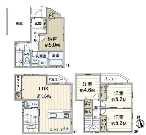 大阪市淀川区十三東3丁目 戸建 間取図(平面図) 大阪市淀川区十三東3丁目 戸建 間取図(平面図)