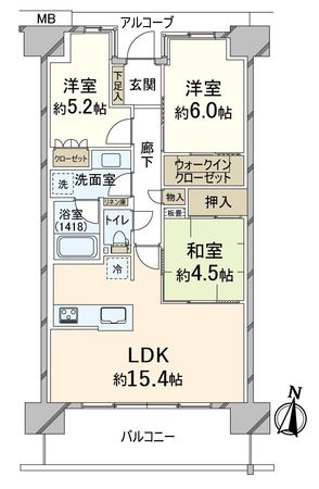 パークホームズノースゲートスクエア 間取図(平面図)