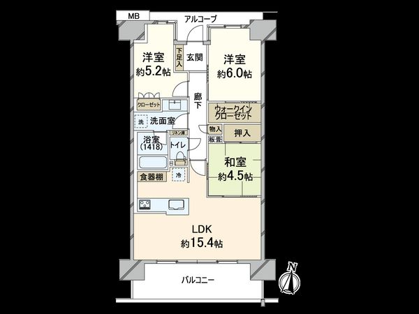 パークホームズノースゲートスクエア 間取図(平面図) パークホームズノースゲートスクエア 間取図(平面図)