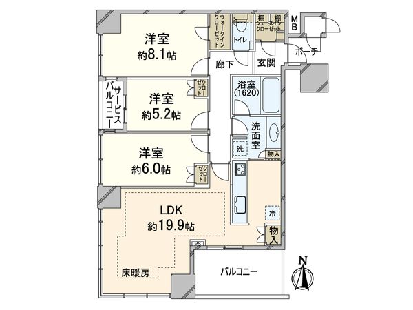 シティタワー大阪天満 間取図(平面図)