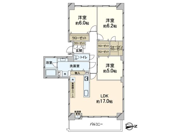 さざなみプラザ 22号棟 間取図(平面図) さざなみプラザ 22号棟 間取図(平面図)