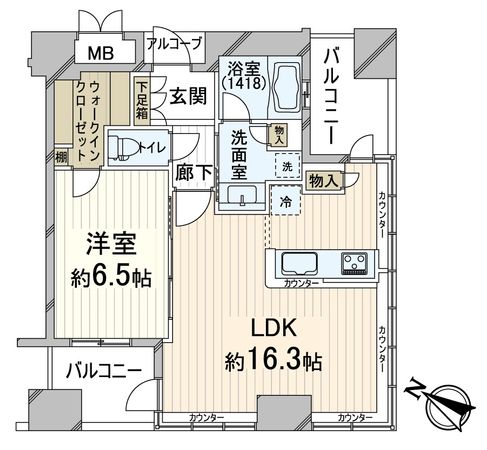 ジオグランデ梅田 間取図(平面図)