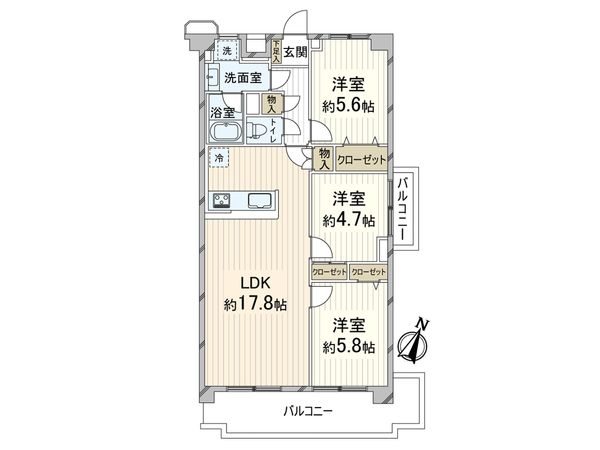 コスモハイツ新大阪 間取図(平面図) 間取図(平面図)