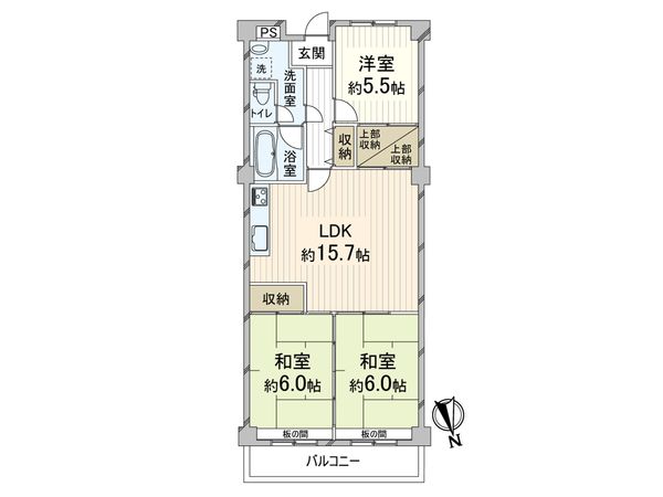 中津有明マンション 間取図(平面図) 中津有明マンション 間取図(平面図)