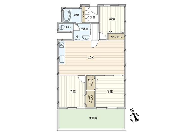 北摂マンション 間取図(平面図)
