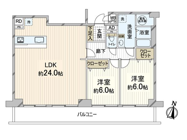 新大阪第1グリーンマンション 間取図(平面図) 間取図(平面図)