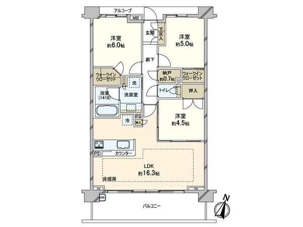 シティハウス塚本 間取図(平面図) シティハウス塚本 間取図(平面図)