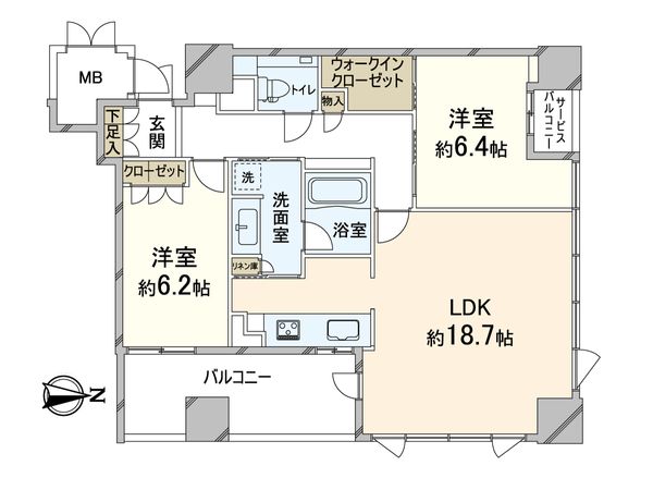 ジオタワー天六 間取図(平面図)