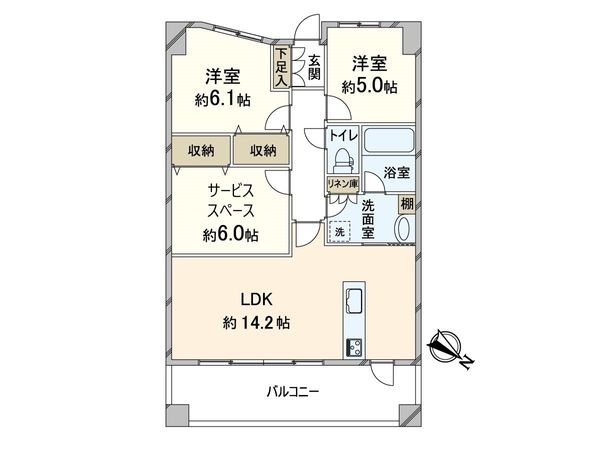 リバーガーデンかしま 間取図(平面図)
