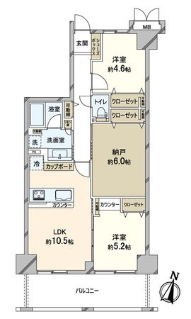 ソシエ北大阪壱期棟 間取図(平面図)