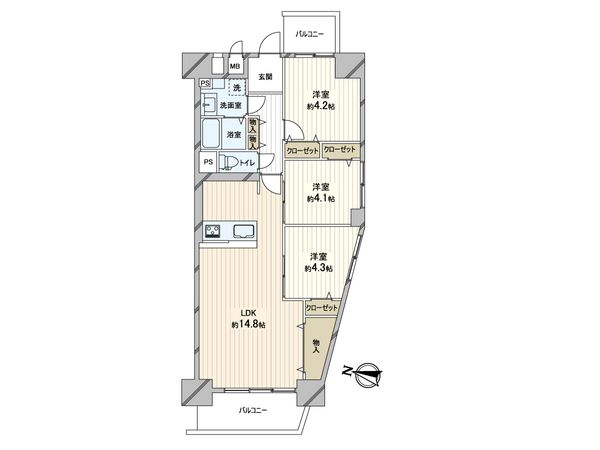 中津グランドハイツ 間取図(平面図) 中津グランドハイツ 間取図(平面図)