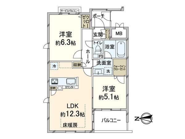ヴェーヌ塚本 間取図(平面図) ヴェーヌ塚本 間取図(平面図)