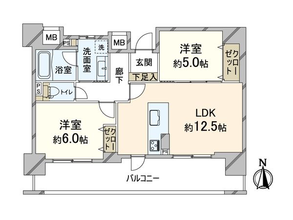 ジオ南大江公園 間取図(平面図) 間取図(平面図)