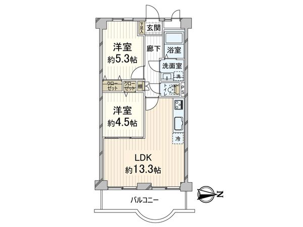 サン三国マンション 間取図(平面図) 間取図(平面図)