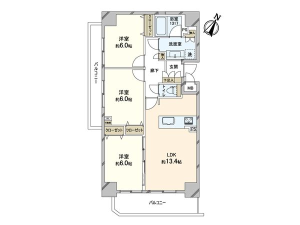 アルカディーナ天満橋リバーサイド 間取図(平面図) 間取図(平面図)