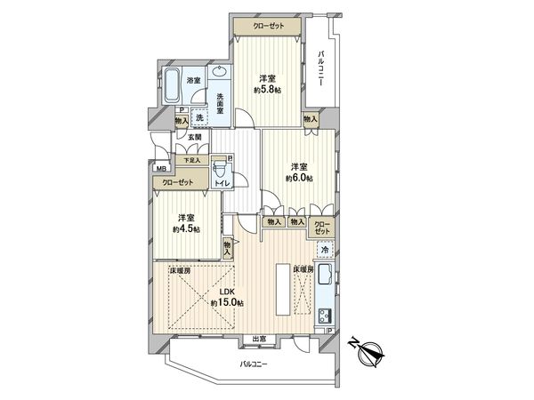 ギャラリーコート塚本 間取図(平面図) 間取図(平面図)