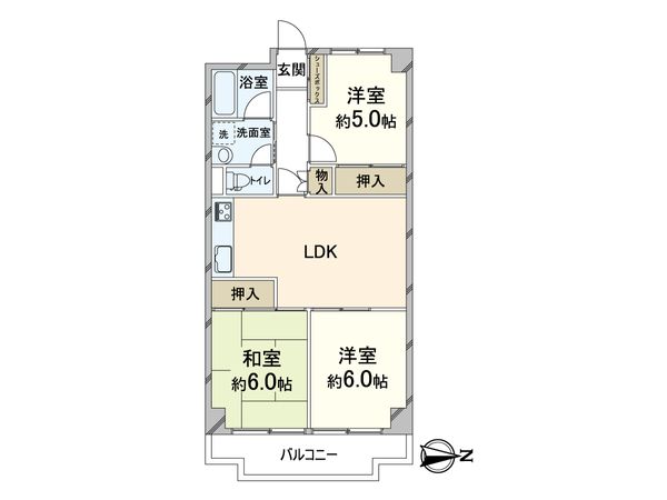 サンハイム中津 間取図(平面図) サンハイム中津 間取図(平面図)