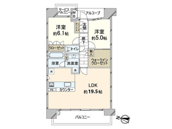 ローレルコート新大阪 間取図(平面図) 間取図(平面図)