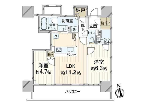 シエリアタワー大阪天満橋 間取図(平面図) 間取図(平面図)