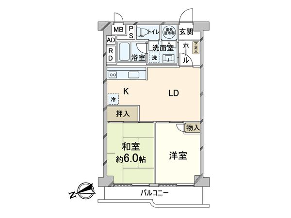 シャルム野中南公園 間取図(平面図)