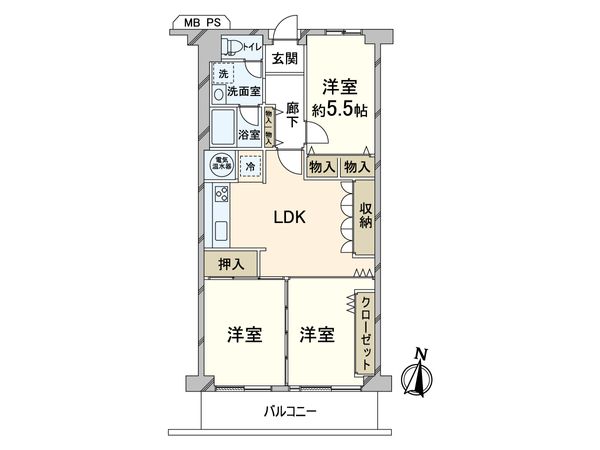 大淀セントポリア 間取図(平面図)