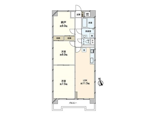 コボリマンション新大阪 間取図(平面図)