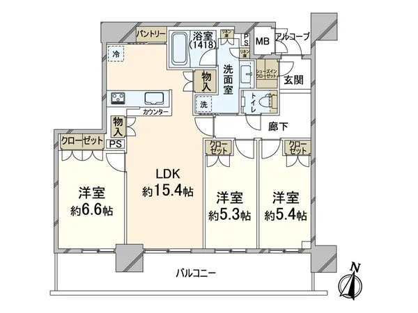 専有面積／７８.３０平米、３ＬＤＫの間取、４５階建ての４３階部分につき眺望良好でございます。物件詳細は【三井のリハウス梅田センター】の新林（シンバヤシ）までお問合せくださいませ。