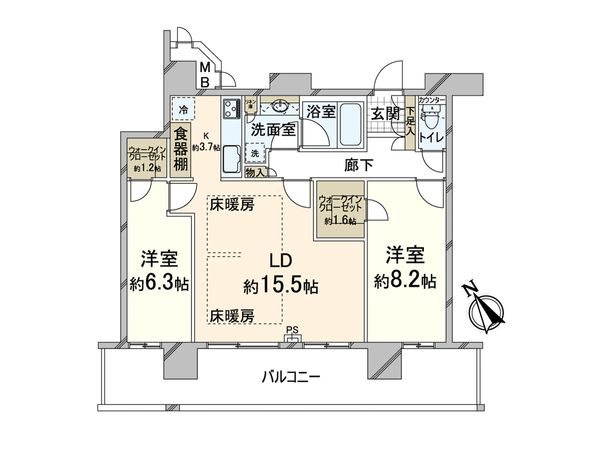 ヴィークタワーOSAKA 間取図(平面図)