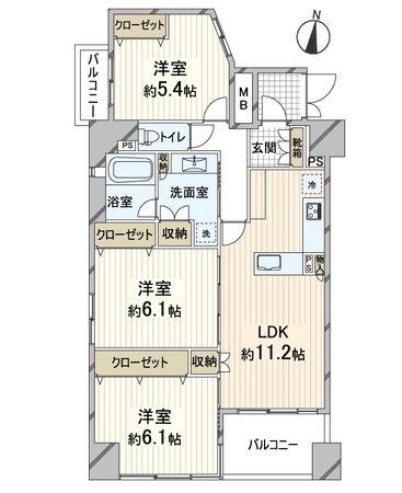 ユニ・アルス新大阪ウエスト 間取図(平面図) 間取図(平面図)