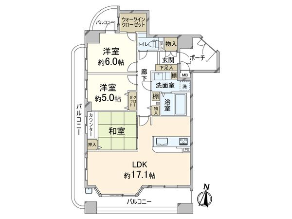 アリスト十三 間取図(平面図)