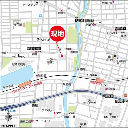 ザ・ガーデネスクシティ コムズ館 地図 地図
