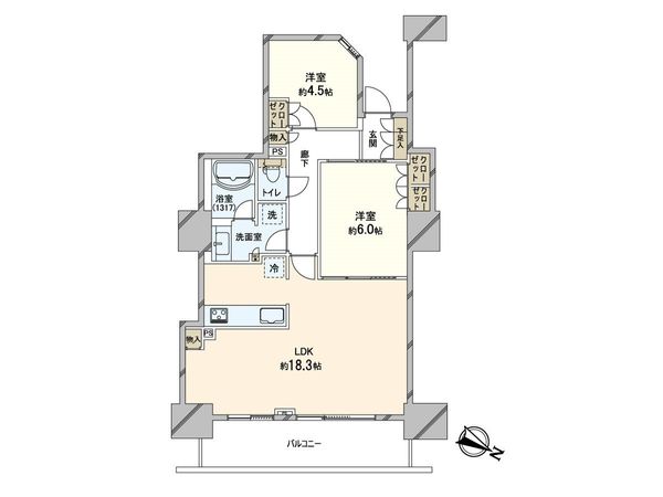 シティタワー大阪福島 間取図(平面図)