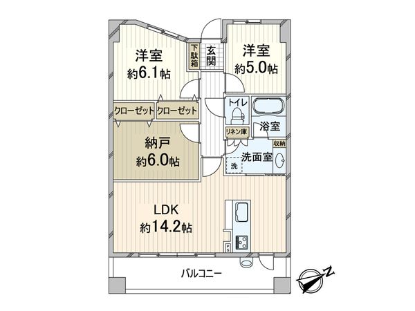 リバーガーデンかしま 間取図(平面図)