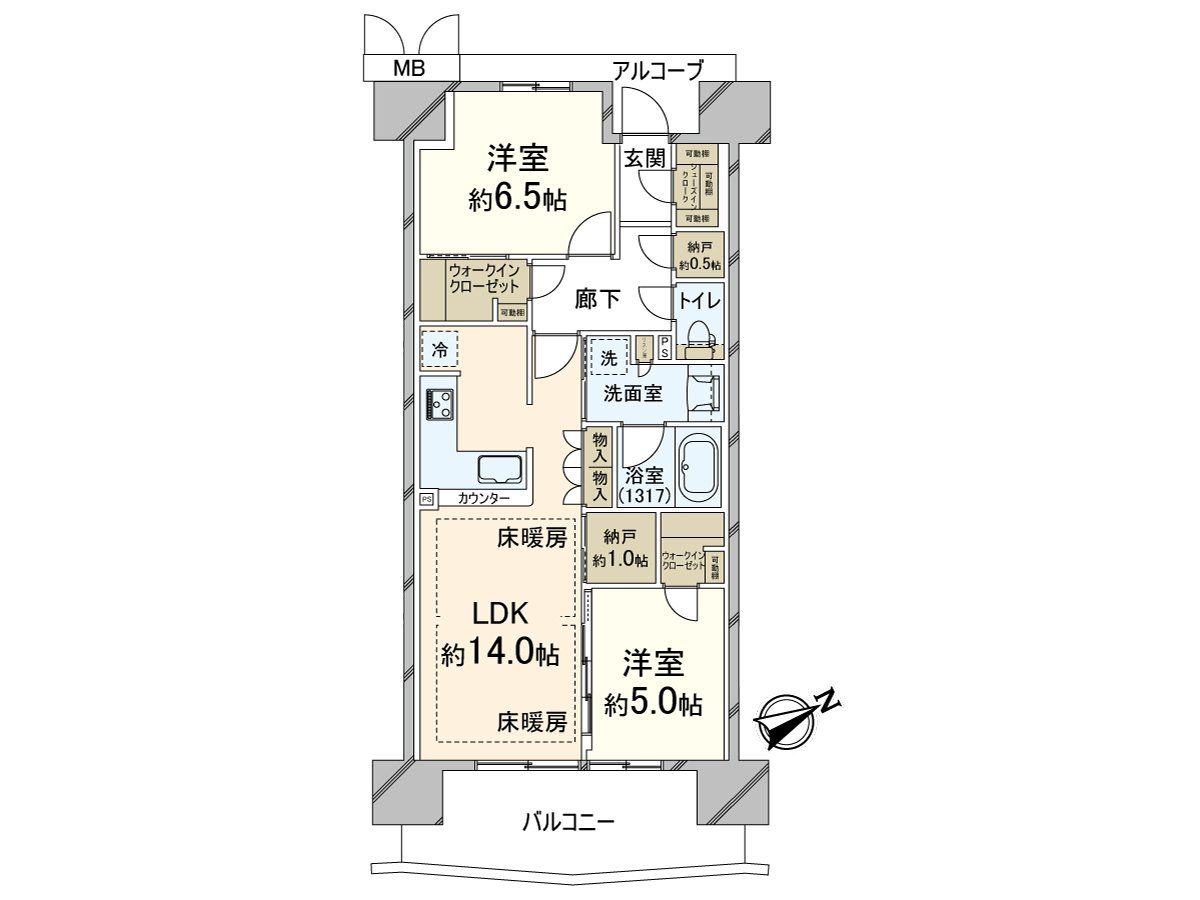 メイツ上新庄SHIN-CITY 間取図(平面図) 間取図(平面図)