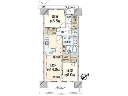 メイツ上新庄SHIN-CITY 間取図(平面図) 間取図(平面図)