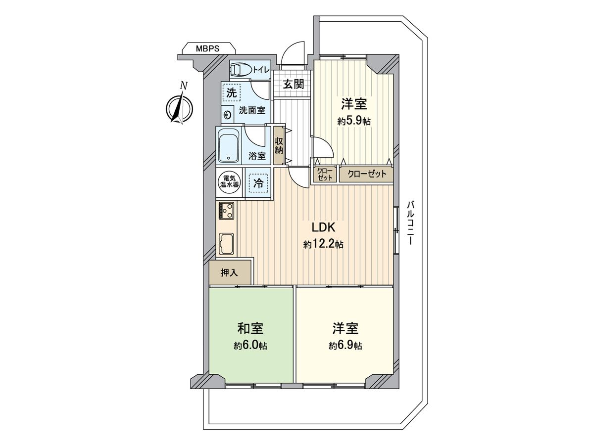 大淀セントポリア 間取図(平面図) 間取図(平面図)