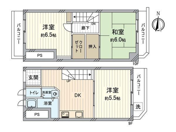 メゾン北梅田 間取図(平面図) 間取図(平面図)