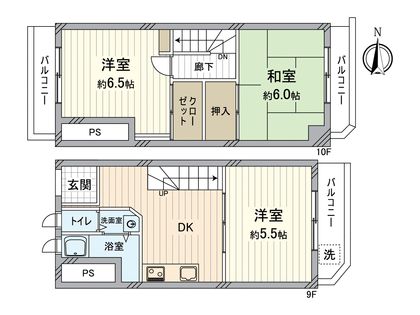 メゾン北梅田 間取図(平面図) 間取図(平面図)