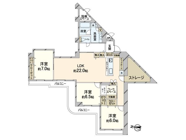 エバーグリーン淀川 4号棟 間取図(平面図)